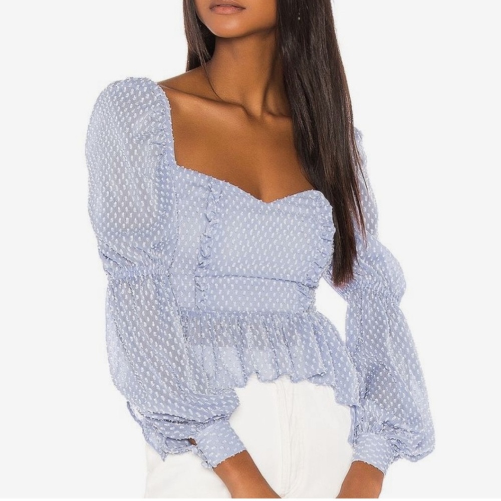 Song of Style Revolve Clara Top in Sky Blue Small S